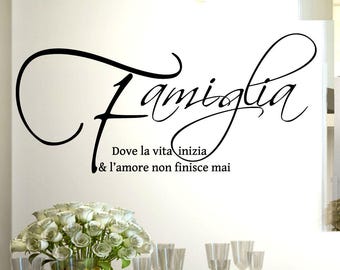 Stickers Murals Phrases Quotes FAMILY LOVE WALL Stickers Sticker Mural Phrase Love Decoration