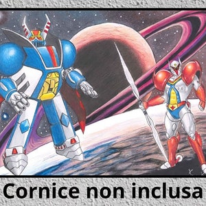 Tekkaman e Pegas - Stampa Artistica