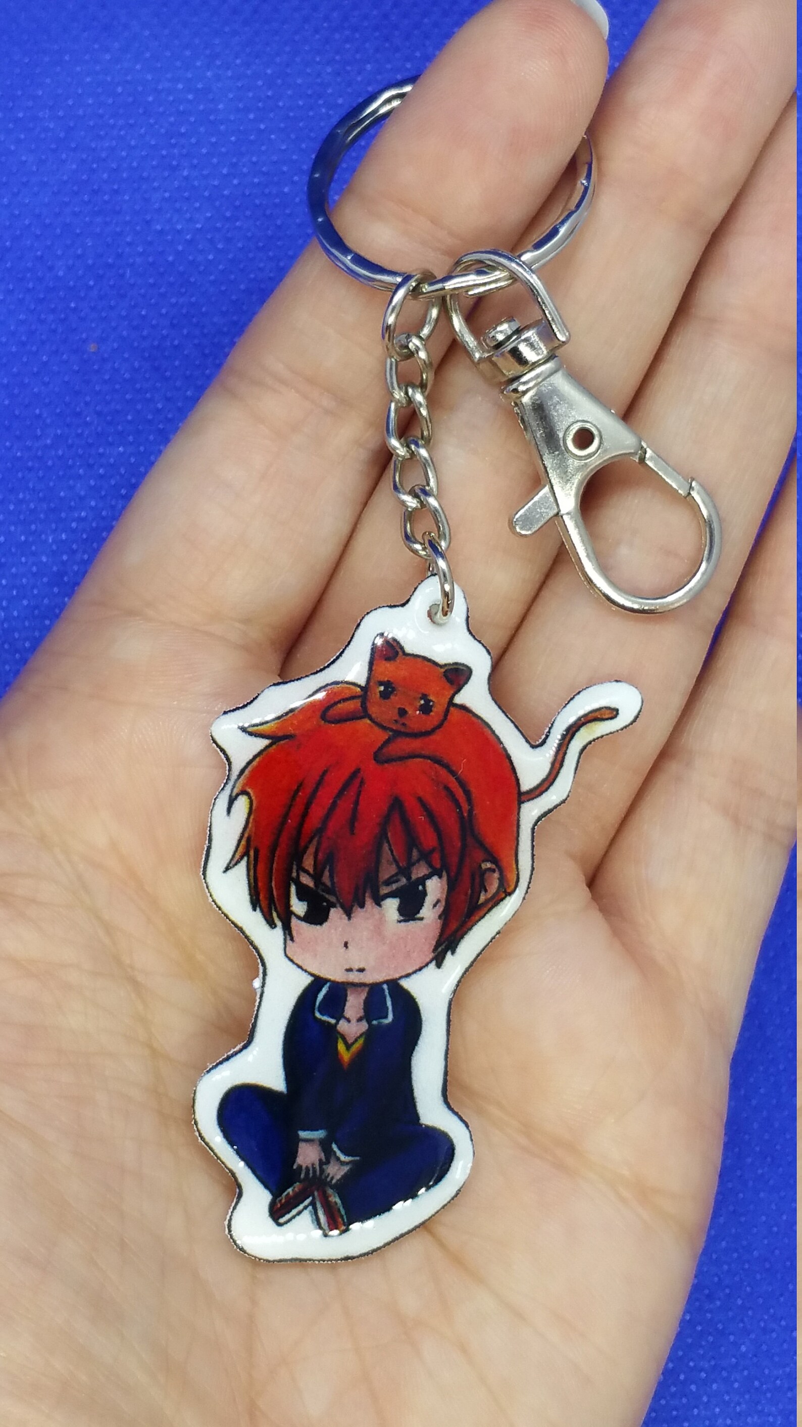 Fruits Basket Keychain / Handmade / Printable White Plastic Shrink Etsy