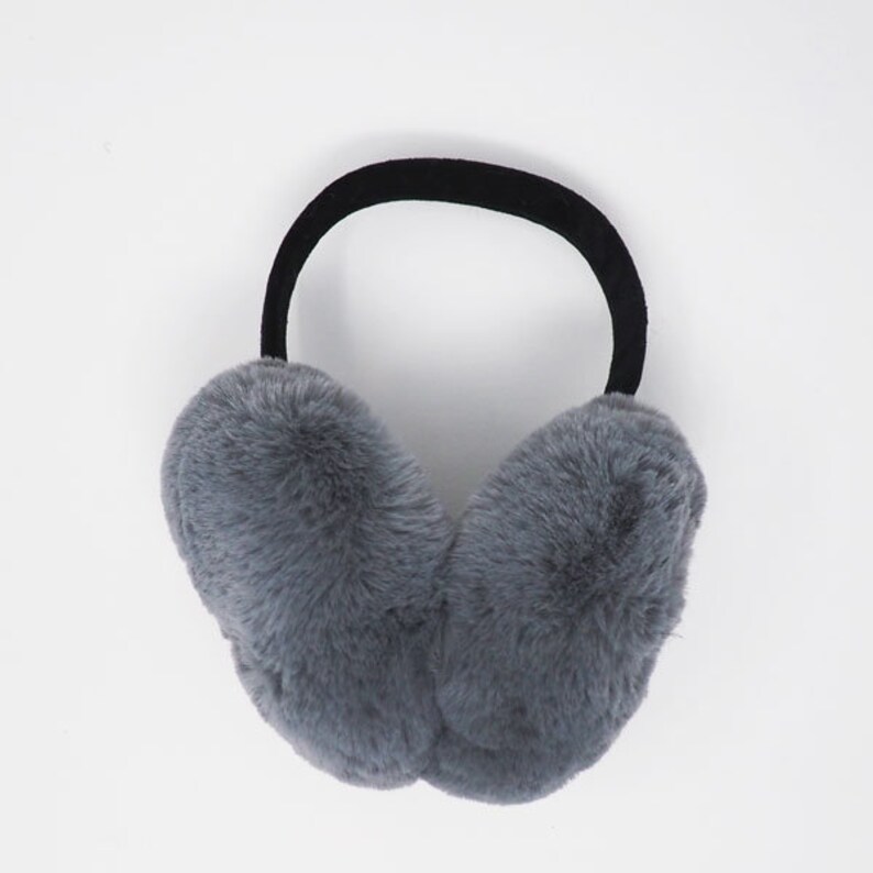 Big Earmuffs Faux Fur. Pink Earmuffs Gray. Oversized Earmuffs. Etsy