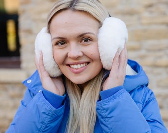 Big Earmuffs Faux Fur. White Earmuffs. Oversized Earmuffs. Women Gifts Under 25. Stocking Stuffer. Warm Gift Women. Bride Earmuff Wedding