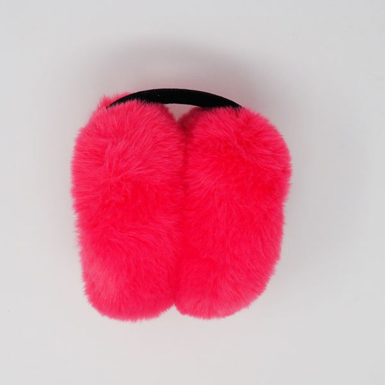 Big Earmuffs Faux Fur. Pink Earmuffs Gray. Oversized Earmuffs. Etsy
