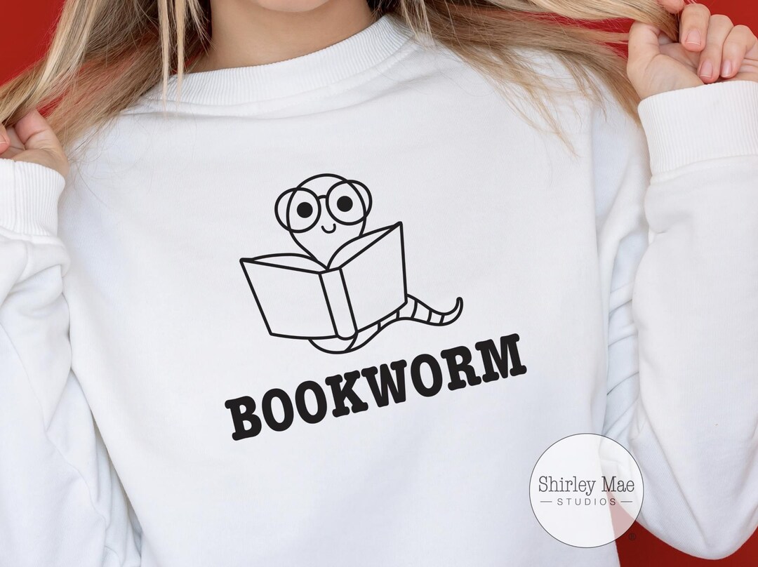 Bookworm Svg Png: Book Lover Digital Art Instant Digital Download ...