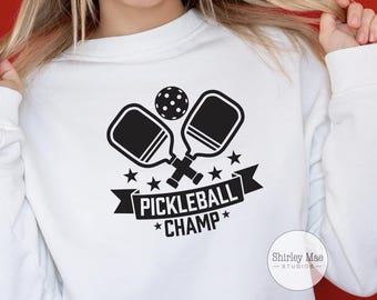 Pickleball Champ SVG PNG: Tshirt Design Instant Digital Download Cricut Jpg, Eps, Png, Svg, Pdf