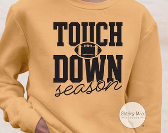 Football saison des touchdowns SVG : Tshirt Design Clipart téléchargement numérique Cricut Jpg, Eps, Png, Svg, Pdf