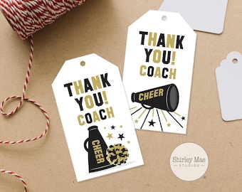 Etichetta regalo di ringraziamento per l'allenatore, etichetta regalo stampabile, download immediato, etichetta regalo di ringraziamento per l'allenatore di football