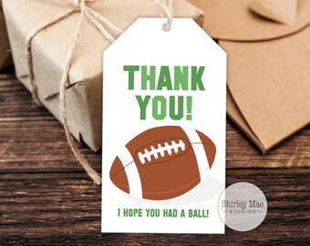 Danke, ich hoffe, dass Sie einen Ball Fußball druckbare Geschenkanhänger hatten Sofortiger Download Fußball-Trainer Wertschätzung Danke Geschenkanhänger