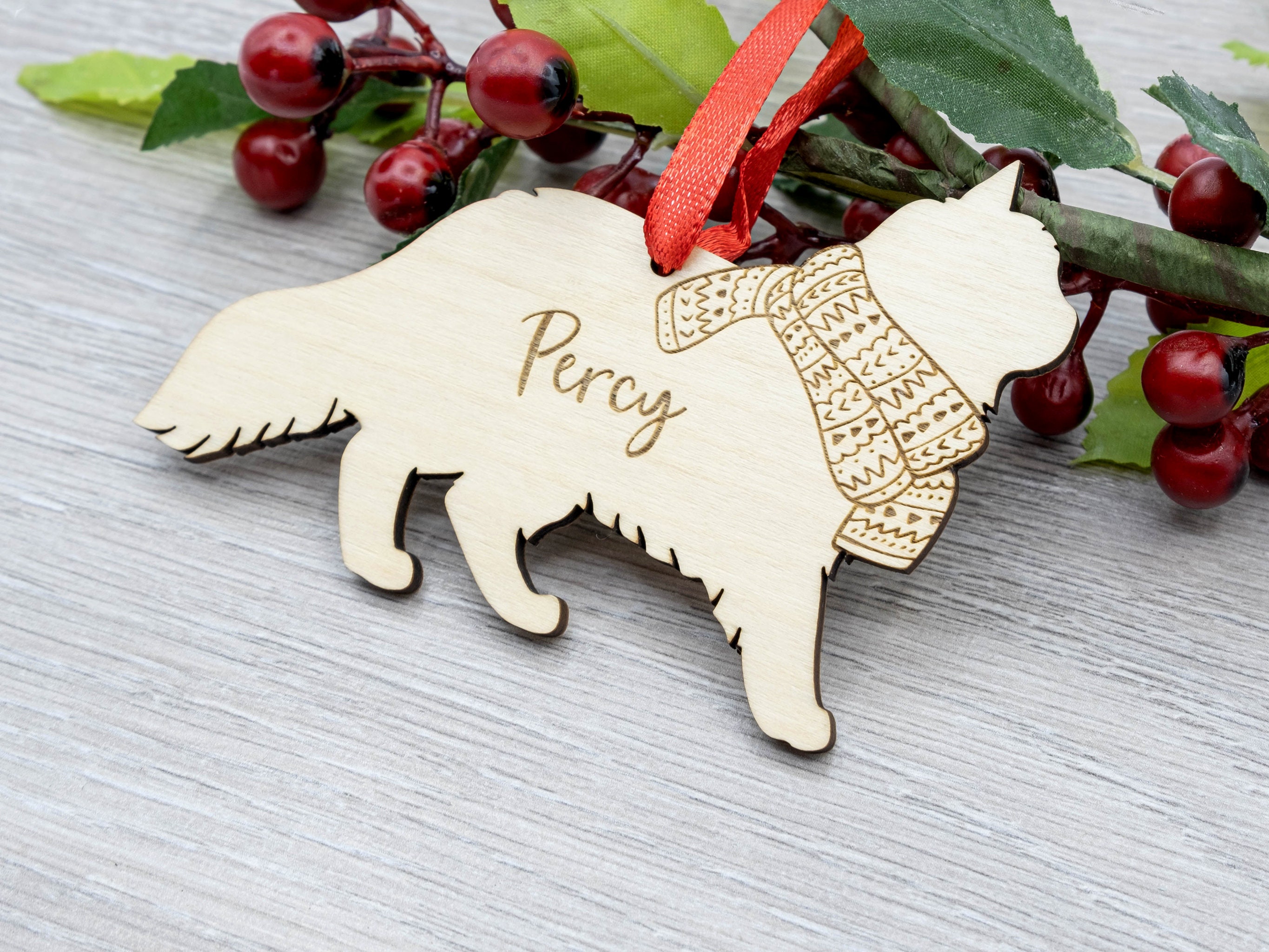 Personalised Cat Christmas Tree Decoration Premium Pet Lover Etsy UK