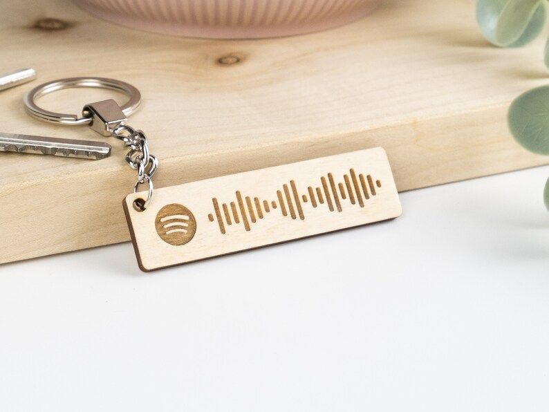 Spotify Code Keyring Personalised Wooden Valentines Day Gift Etsy
