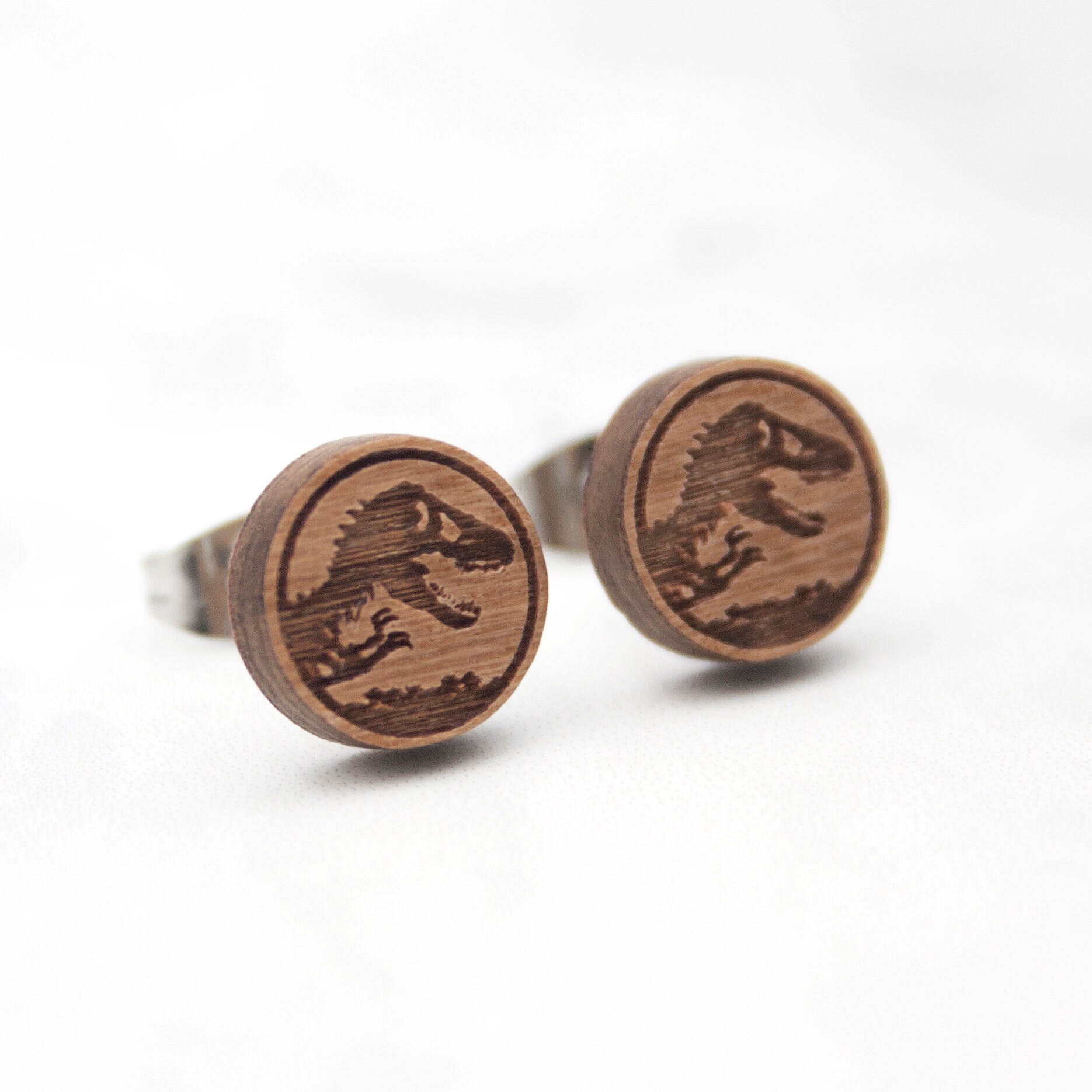 Jurassic Park Stud Earrings Dinosaur Studs Eco Friendly Etsy Australia