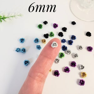 3D Rose Stud Earrings Hypoallergenic Tiny Flowers 2 Pairs Cute Earrings image 3