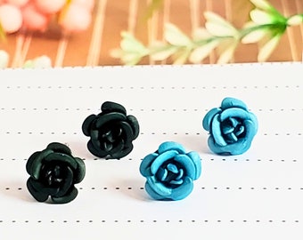 6mm Flower Studs • Dainty Rose Earrings • Sweet Gift For Her • Daughter Present