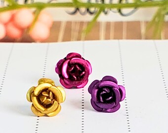 Blooming Beautys • Flower Rose Earrings • Birthday Gift • Flower Jewelry