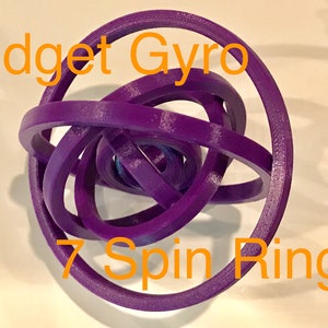 3D Fidget Gyro - 7 Rings!