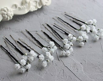 Baby Breath hair pins