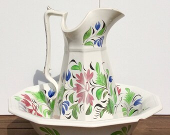 Antique Wash Basin & Pitcher