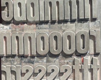 Lettere di stampa francesi Industriale grande 9cm di altezza