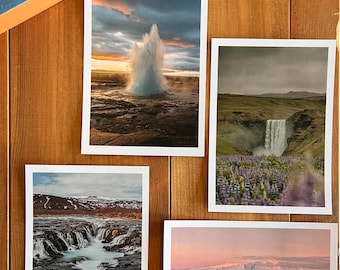 South Iceland Gems | Icelandic postcards - Iceland Souvenir Photography postcard  set of 4