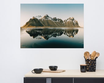 Icelandic Mountain Print | Vestrahorn Mountain on Stokksnes Beach | Landscape photography | Iceland Memory