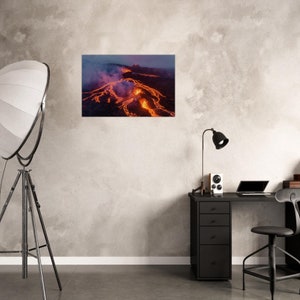 Fagradallsfjall Volcano Eruption Geldingadalur Iceland Photography Print 61×91