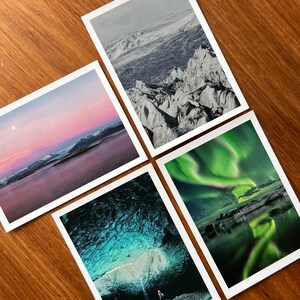Vatnajökull Nationalpark in Südisland Postkarten | Island Postkarten - Island Souvenir Fotografie Postkarten 4er Set