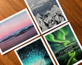 Vatnajokull  National Park in South Iceland Postcards | Icelandic postcards - Iceland Souvenir Photography postcard  set of 4