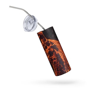 Lava Stainless steel tumbler | Iceland Volcano Souvenir | Geldingadalur eruption drink ware
