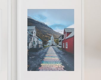 Seydisfjordur - Iceland printable | Iceland Art Print | Digital Download | Nordic Wall Art