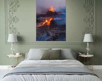 Volcano Eruption | Geldingadalur - Iceland Photography print | Travel wall art | Reykjanes Peninsula