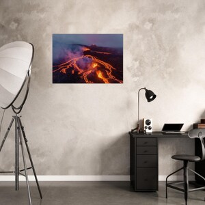 Fagradallsfjall Volcano Eruption Geldingadalur Iceland Photography Print 70×100