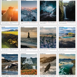 Iceland Calendar 2024 A3 landscape and travel photography calendar with photos of Iceland image 3