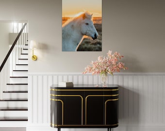 White Icelandic Horse Print |  Iceland Photography print | Travel wall art | Horse Photography