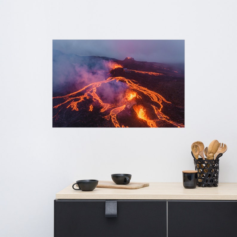 Fagradallsfjall Volcano Eruption Geldingadalur Iceland Photography Print image 4