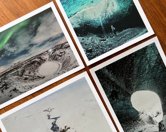 Winter in South Iceland Postcards |  Icelands winter postcard set | Icelandic postcards - Iceland Souvenir Photography postcard  set of 4