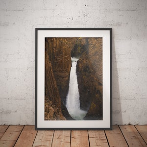 Litlaness Icelandic waterfall  | Iceland Art Print | Digital Download | modern printable home decor