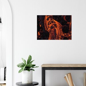 Top shot of lava river during Geldingadalur Volcano Eruption Iceland photography print 50x70 cm / 20x28″