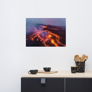 Fagradallsfjall Volcano Eruption Geldingadalur Iceland Photography Print image 3