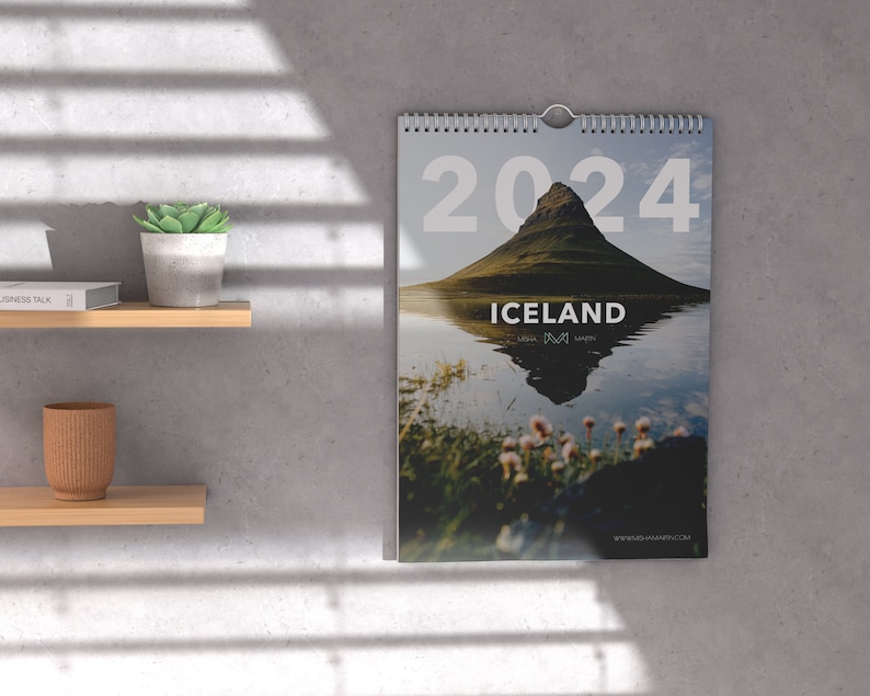 Iceland Calendar 2024 A3 landscape and travel photography calendar with photos of Iceland image 1