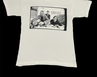 超希少 vintage NIRVANA tee バンドT カート・コバーン NIRVANA KURT COBAIN vintage T-shirt カート・コバーンL | one