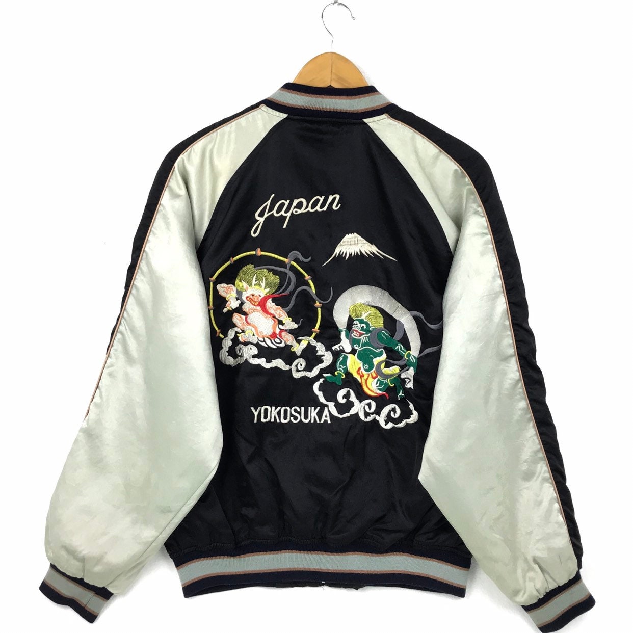 Rare !! Vintage Sukajan Jacket Embroidery Logo Yokosuka
