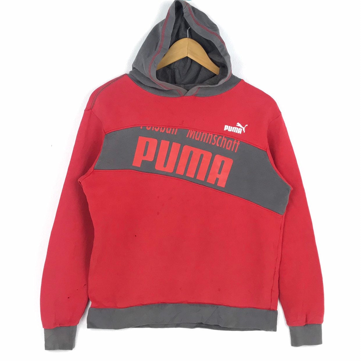 puma retro logo fleece hoodie