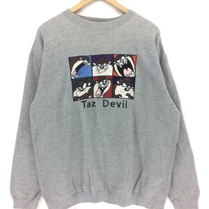 ¡¡¡Raro!!! Sudadera vintage de Taz Devil, camiseta de dibujos animados de Warner Bros Studio, camisetas de rap de estilo retro, estilo hip hop
