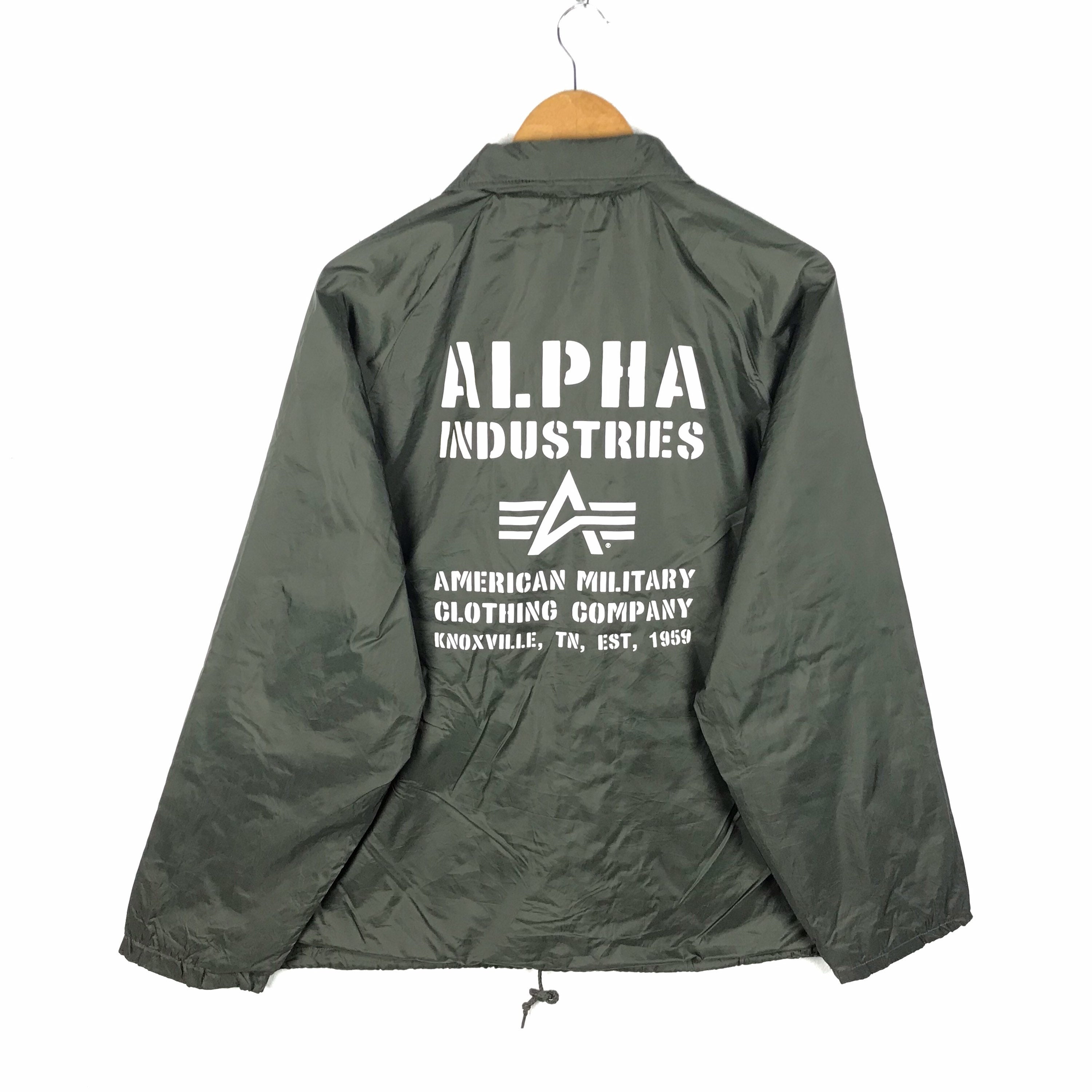 Jacket Industries Spellout Logo Size Sweater Industries Flight Workwear Style Vintage X-large Etsy Big Jacket Rare - Military Alpha Fashion Alpha