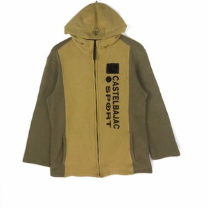 Vintage Castelbajac Sport Long Sleeve Spellout Big Logo Urban Street Wear Swag Hoodie Sweatshirt Pullover 90s Sweater Size M