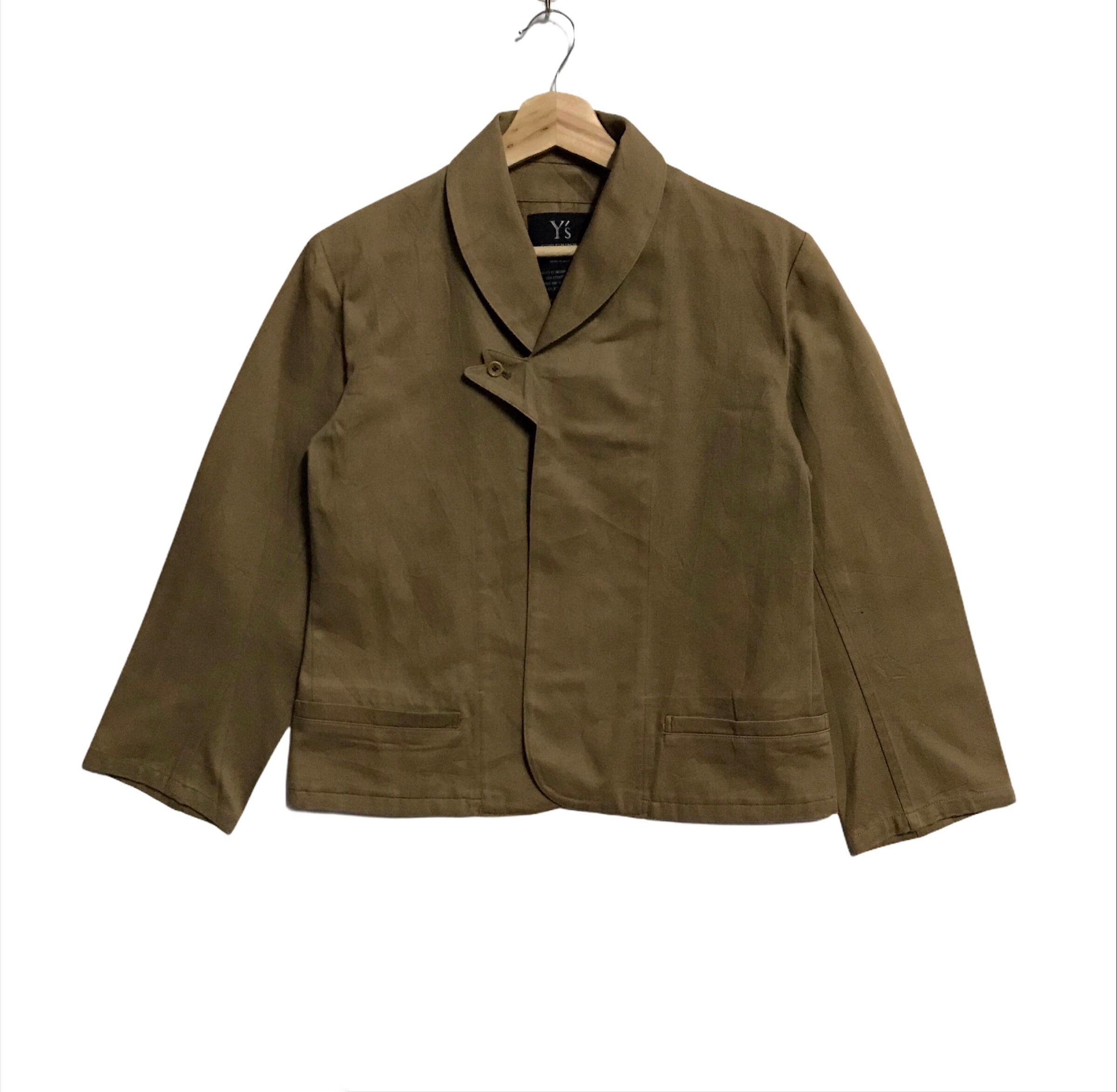 Yohji Yamamoto, Rare !!! Yohji Yamamoto Y’s Brown Jacket Small Vintage Japanese Designer Luxury Casual Jacket Fashion Streetwear 90s Hyperbeast Dope Swagger