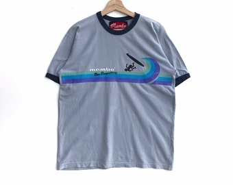 Rare !! Vintage 90s MAMBO T-shirt Reg Mombassa Skateboarding Surfing Shirt Made In Australia Retro Rap Tees Streetwear Swagger Large Size