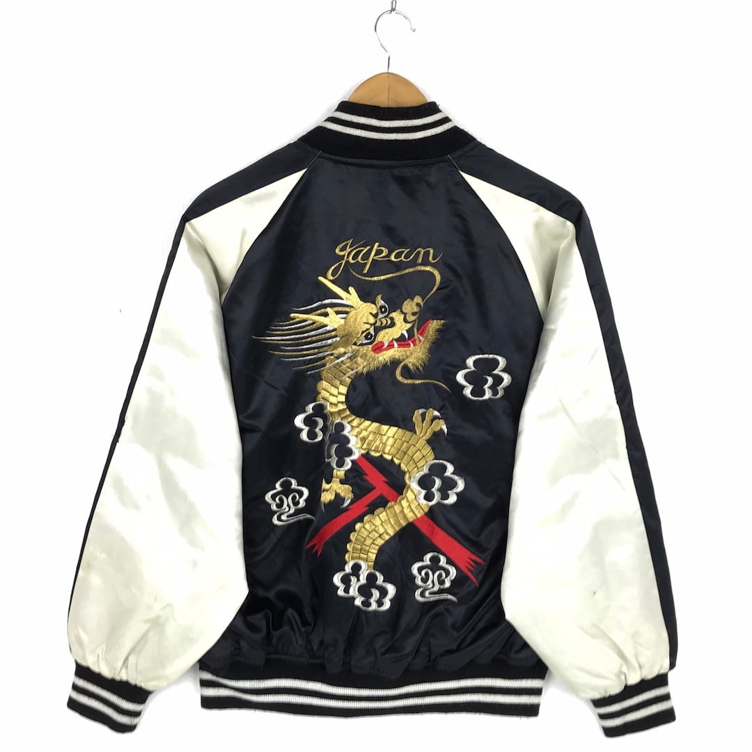 Sukajan Embroidery Souvenir Jacket Bomber Jacket Embroidered
