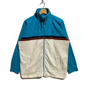 Rare !!! Vintage Fleece Sweatshirt Sweater Multicolor Jumper Pullover Fashion Streetwear