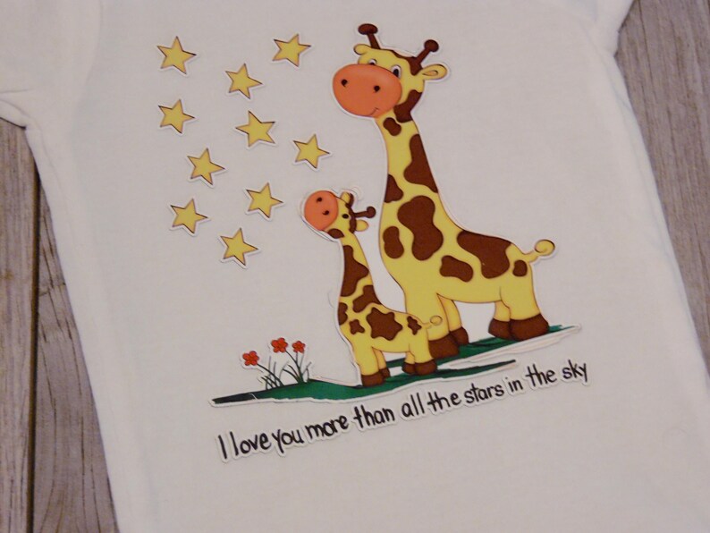Custom Onesie Baby Gifts Baby Clothes I LOVE YOU MORE Baby Onesie \u00ae Animal Onesie Cute Onesie Giraffe Baby Shower Gifts Bodysuits.