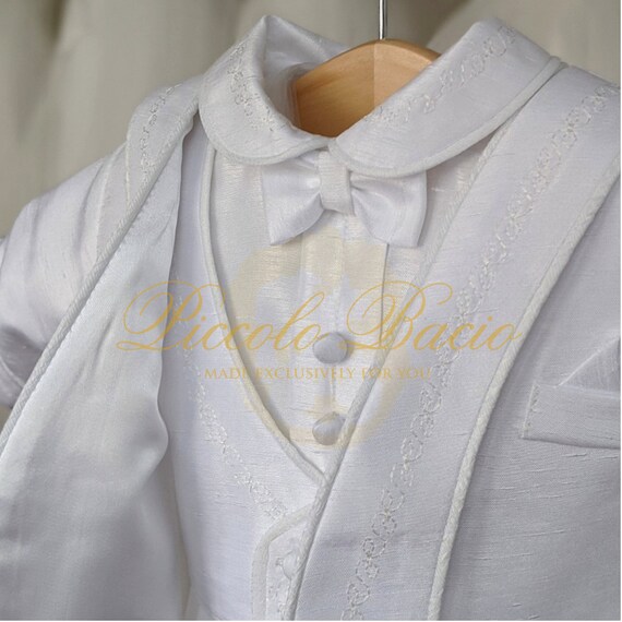 B102 Luxury Christening suit by Piccolo Bacio Kleding Jongenskleding Babykleding voor jongens Pakken Made in the USA 